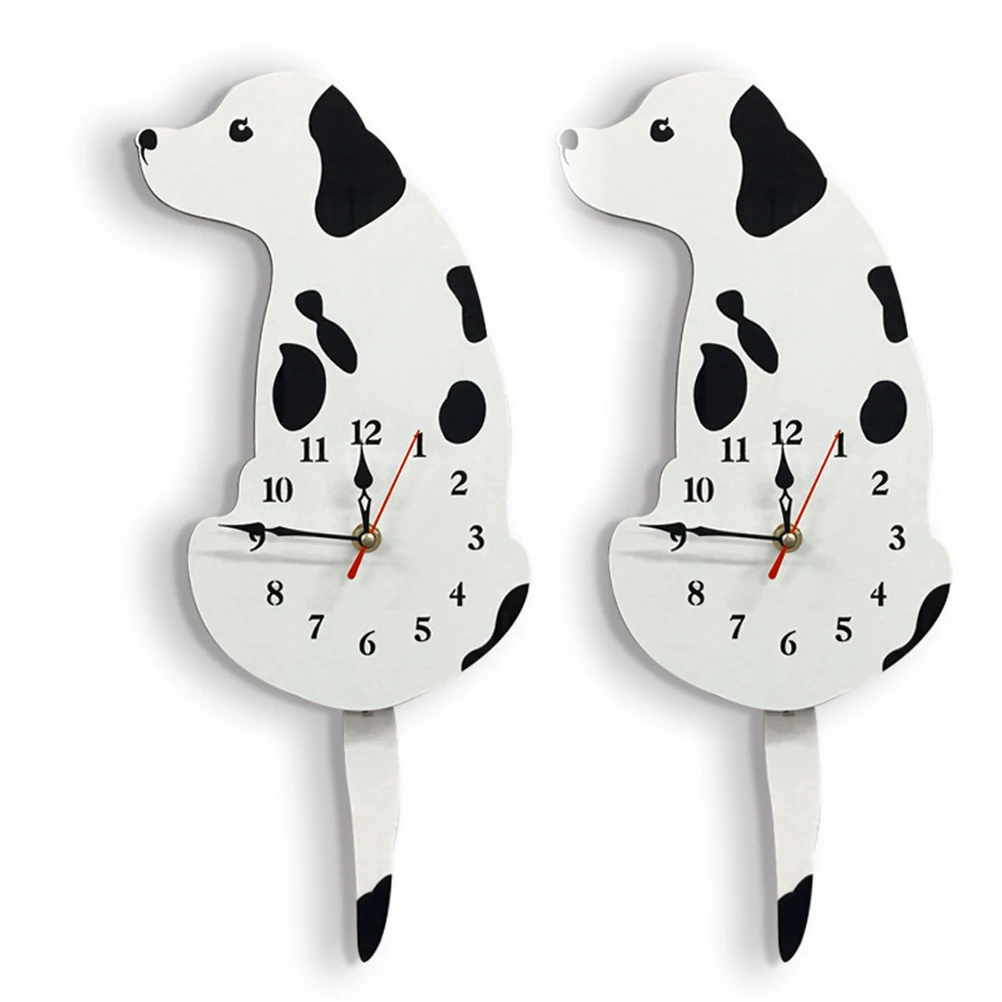 

Acrylic Wall Clock Room DIY Retro Dog Pattern Bracket Cartoon Lovely Dropshipping