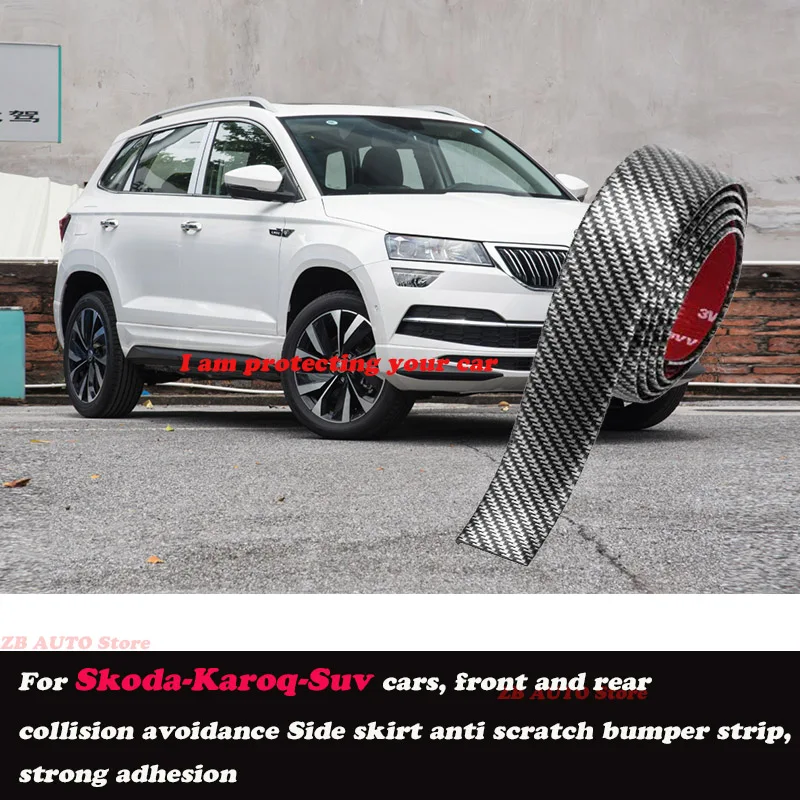 

Strong adhesive bumper strip, front and rear lip side skirts, collision and scratch resistant suitable For Skoda Karoq Suv