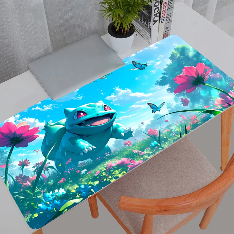 أنيمي الوسادة ماوس P-بوكيمون Bulbasaur HD طباعة ألعاب الكمبيوتر قفل حافة لوحة الماوس XXL لوحة المفاتيح الكمبيوتر الفئران الحصير الوسادة ل csgo