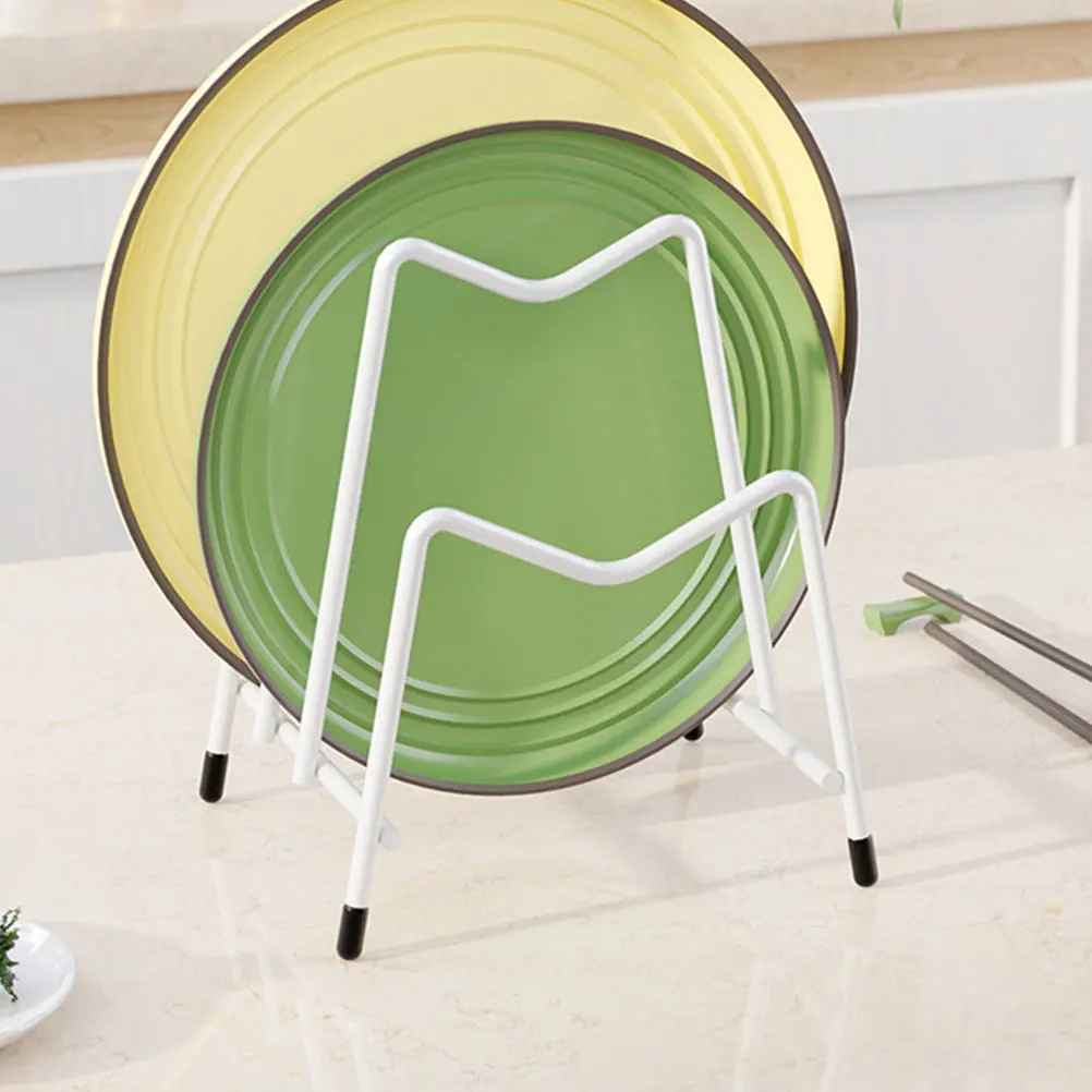 

Kitchen Countertop Cutting Board Holder Organizer Carbon Steel Pot Lid Stand Storage Metal Drying Rack For Cutting Boards Pan