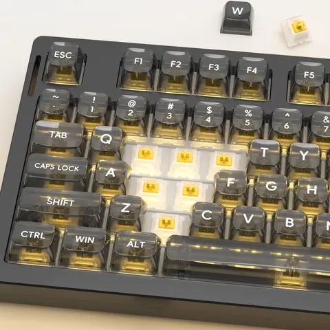 Gateron Milky Yellow Pro V3 Full Range Mechanical Keyboard Switches, 5-pin 60GF Tactile Switches / Pre-lubricated Switches/90pcs