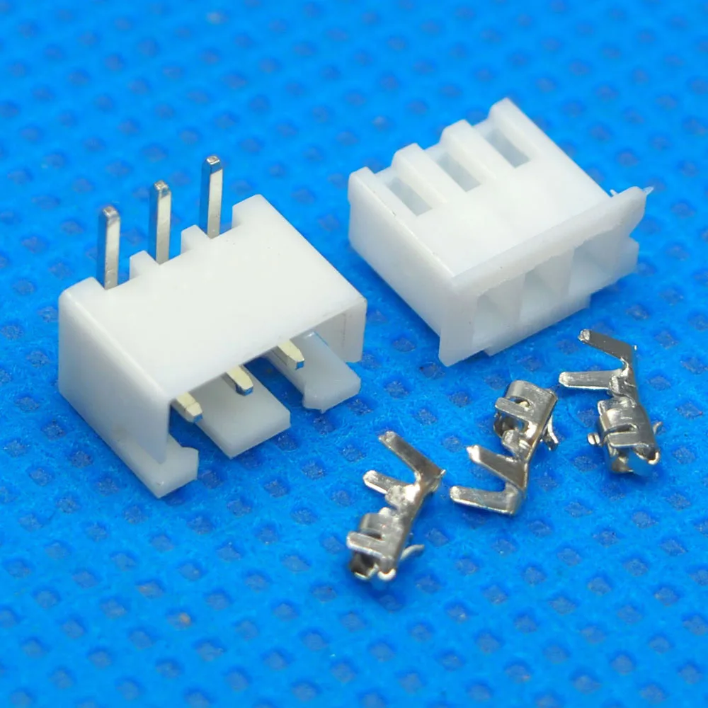 3 Pin XH 90 angle bend Pin Connector 2.54mm XH-3P Kits for PCB/Automotive/electronic circuit ect.