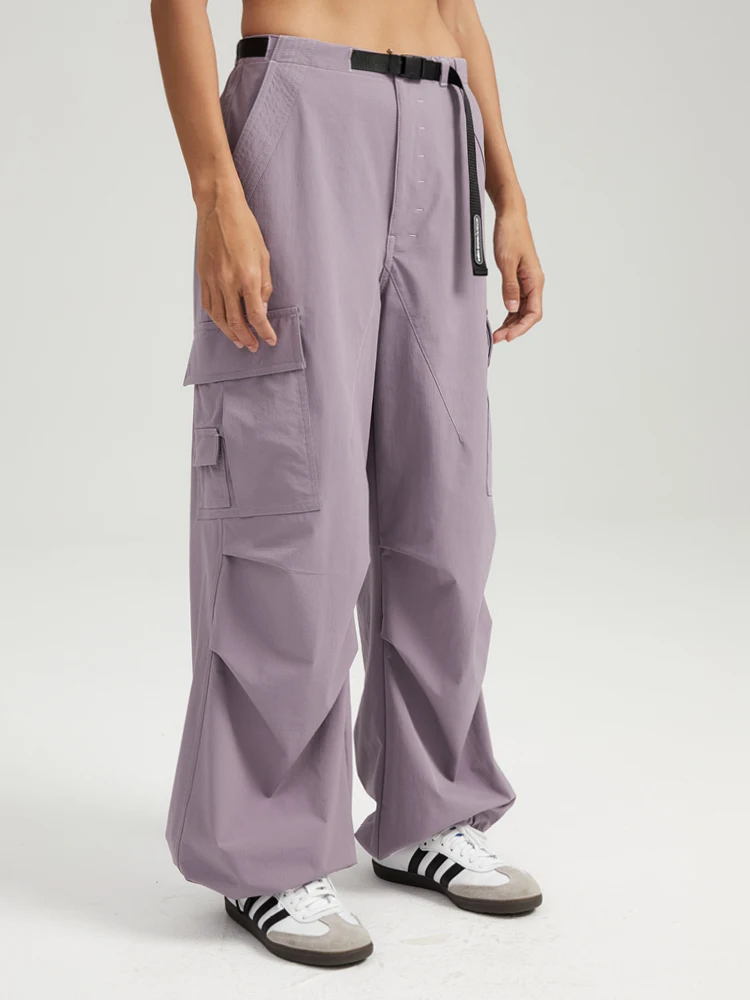

American Style Workwear Pants Women's Casual Purple Trousers Paratrooper Pants Quick Dry Climbing Hiking Trousers