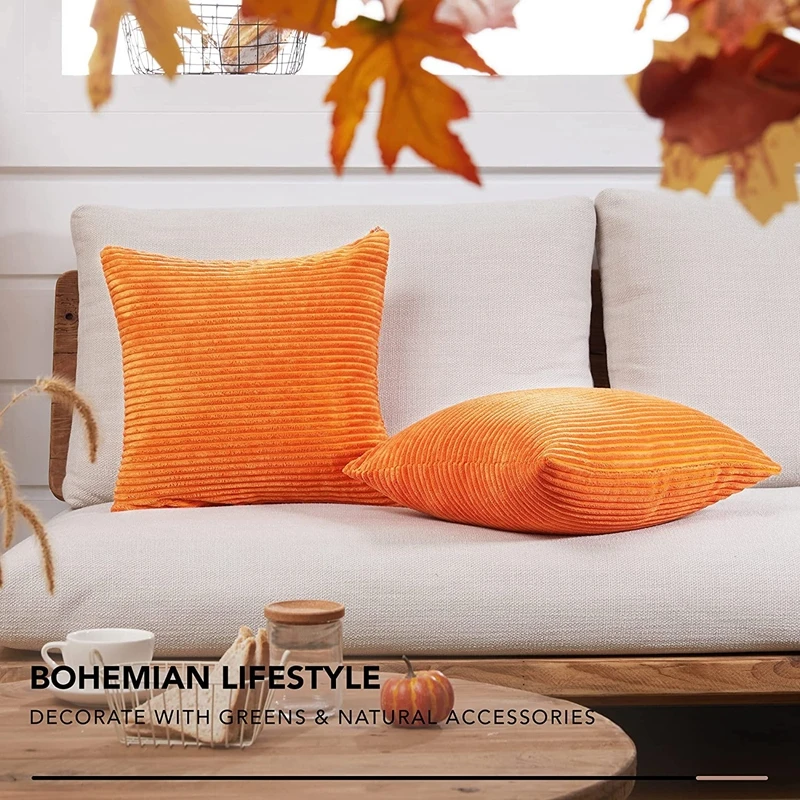 Plush Corduroy Cushion Cover Fluffy Couch Pillow Case for Living Room Pillow Cover in Multiple Sizes 30x50cm/45x45cm/50x50cm