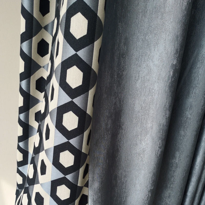 High-precision Light Luxury Curtains for Living Dining Room Bedroom Modern Villa Curtains High-end Jacquard Curtains Customize