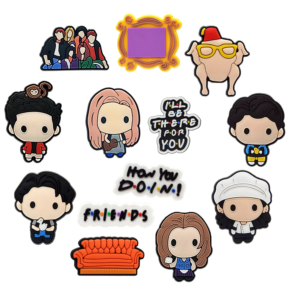 13/28/50 قطعة الكرتون الأحذية السحر الأصدقاء القدامى إكسسوارات أحذية زينة حذاء للحديقة الزينة العلوية صالح قباقيب صندل مشبك #5