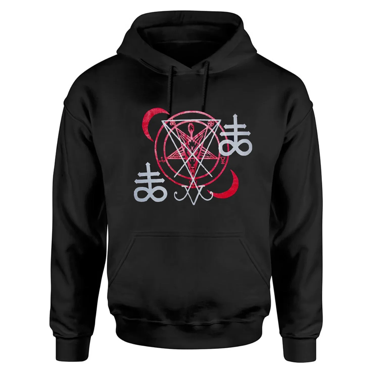 Baphomet Satan Seal Magic Sorcery Symbol Pullover Hoodie 100% Cotton Comfortable Casual Mens Sweatshirts Fashion Streetwear