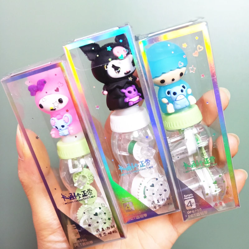 24pcs/lot 5mm*4M Sanrio Kuromi Melody PomPomPurin Pochacco Correction Tape Promotional Stationery Gift School Office Supplies