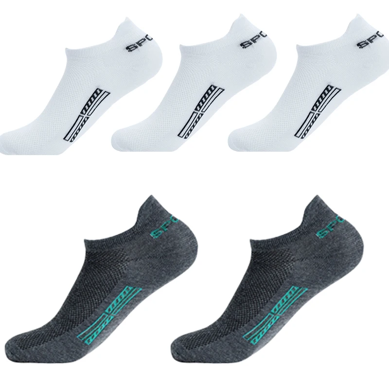 5 Pairs/Lot High Quality Men Ankle Socks Breathable Cotton Sports Mesh Casual Athletic Thin Cut Short Sokken Plus Size, image 18