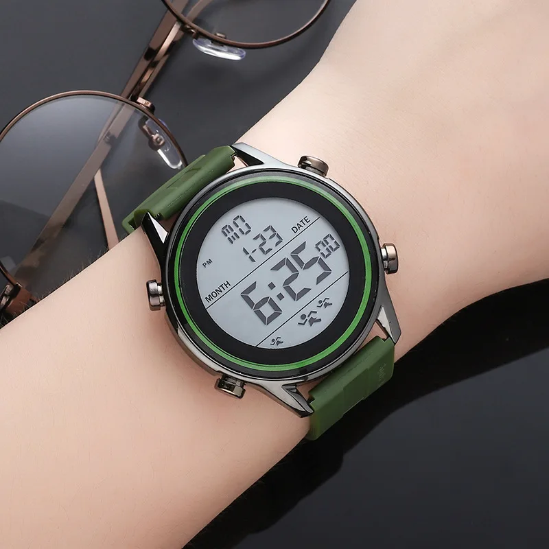 Waterproof Silicone Digital Watch for Women Men Creative Casual Electronic Watch Student Sports Youth Date Luminous Wristwatch