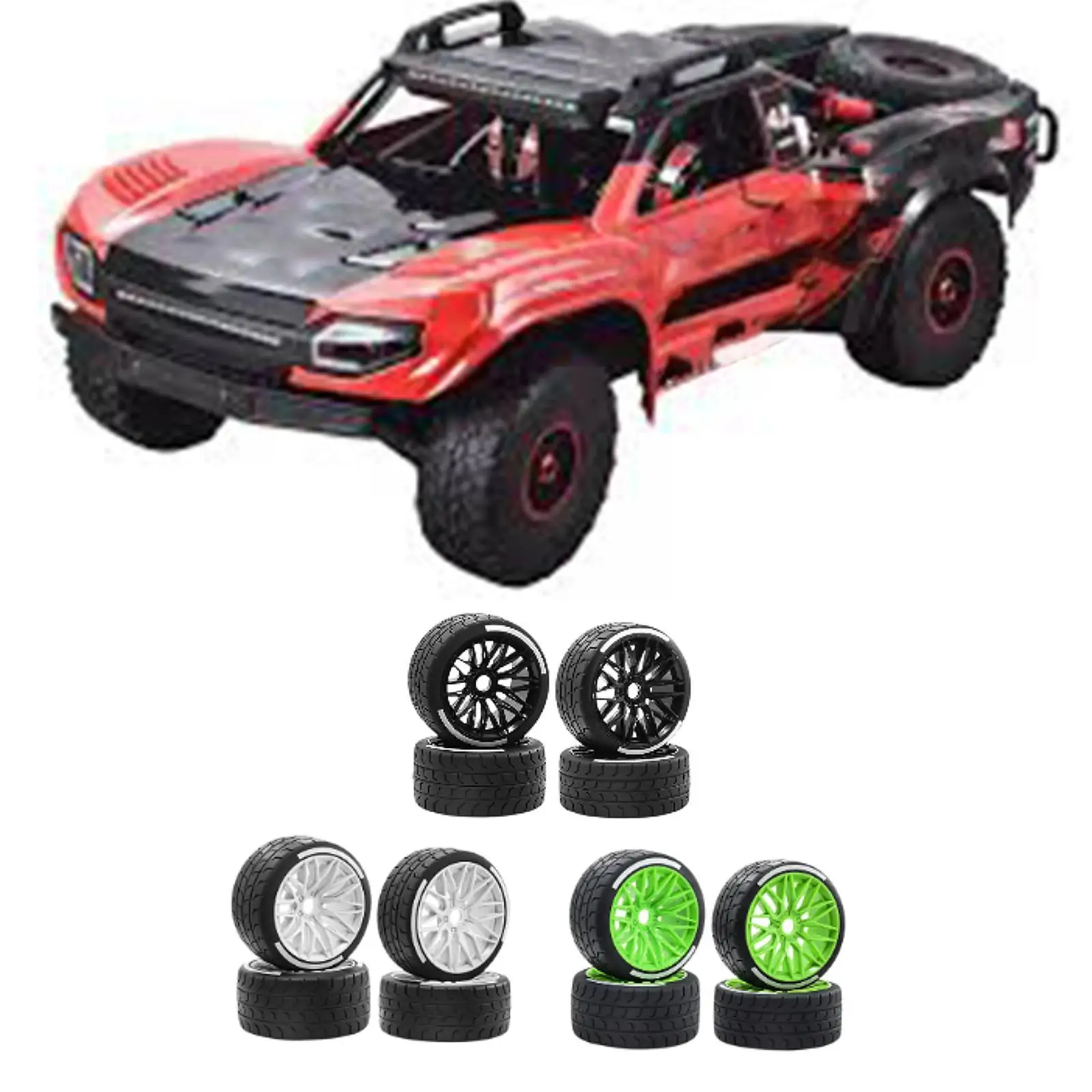 

4 шт. 1/7 радиоуправляемые автомобильные шины, ступицы колес, высокая производительность, модификация RC