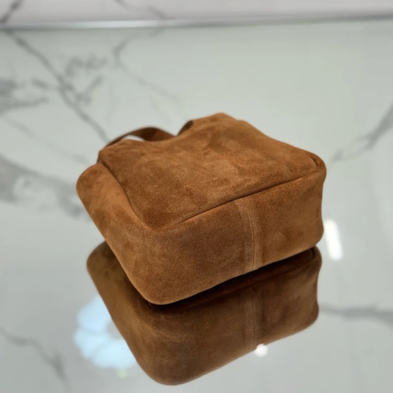brown leather bucket bag stylish handbag for ladies brandedbag sac a mains femme compact yet spacious perfect for everyday use