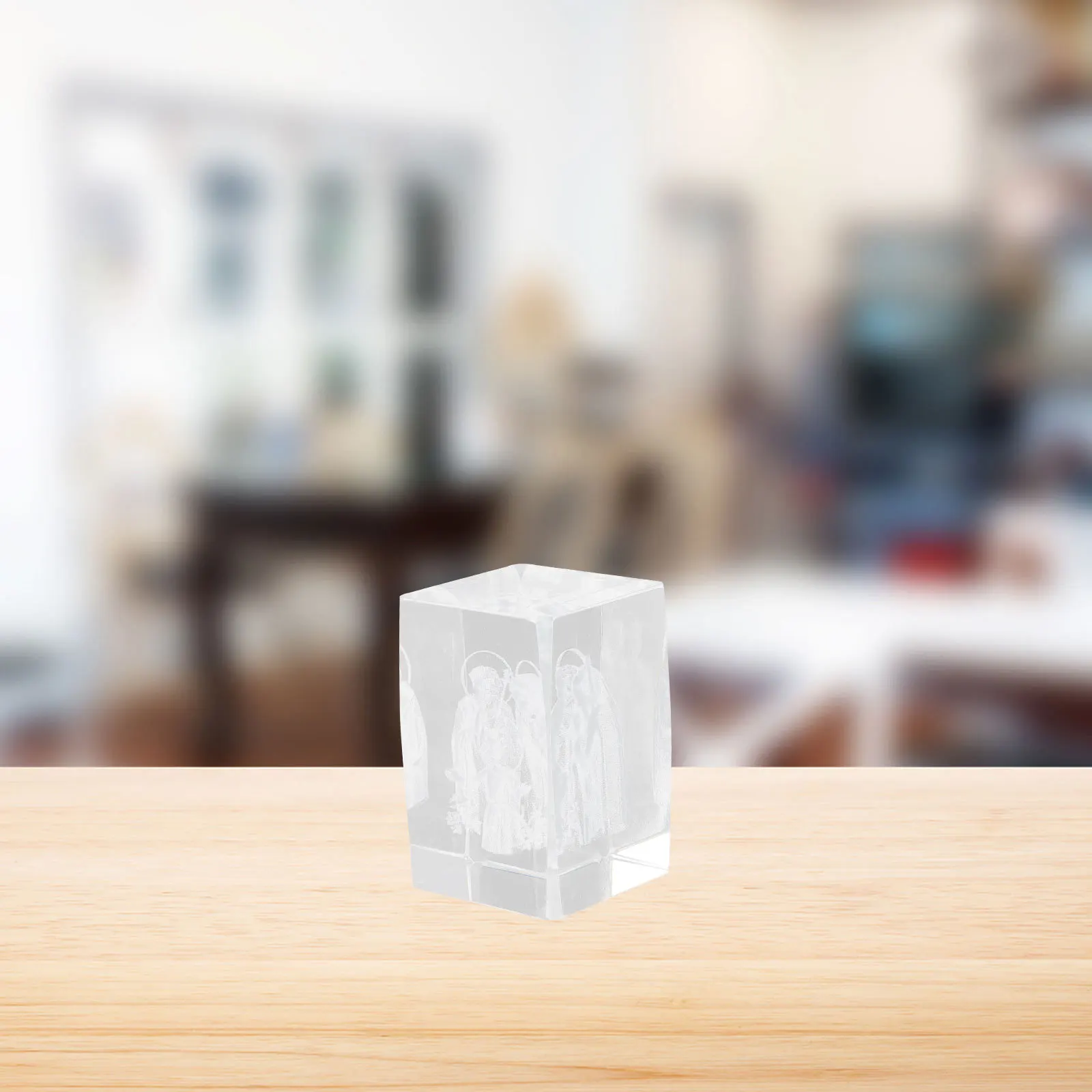 

Crystal Jesus Carved 3D Desktop Crystal Decor Religious Gift Christmas Decor Church Figure Collectors Desktop Ornament