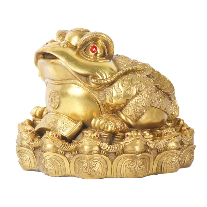 Copper three-legged golden toad ornament Toad King Golden Toad Craft Home Decorative Items