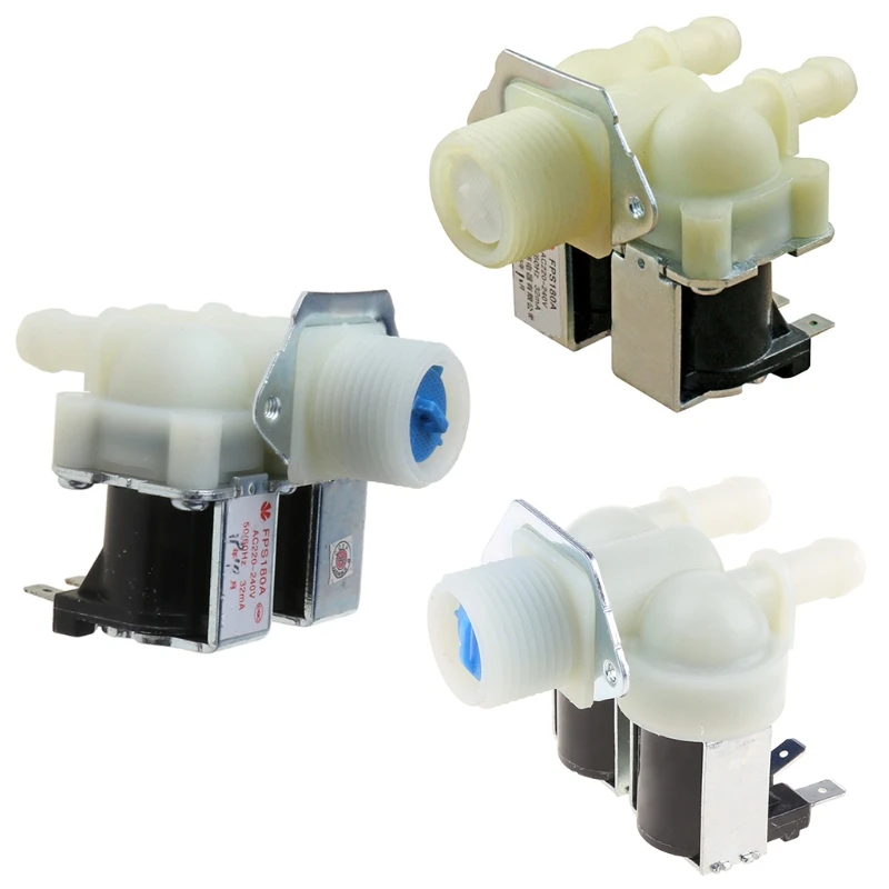 Universal Washing Machine Water Double Inlet Valve Durable Clothes Washer Water Inlet Valve Washing Machine Replacement