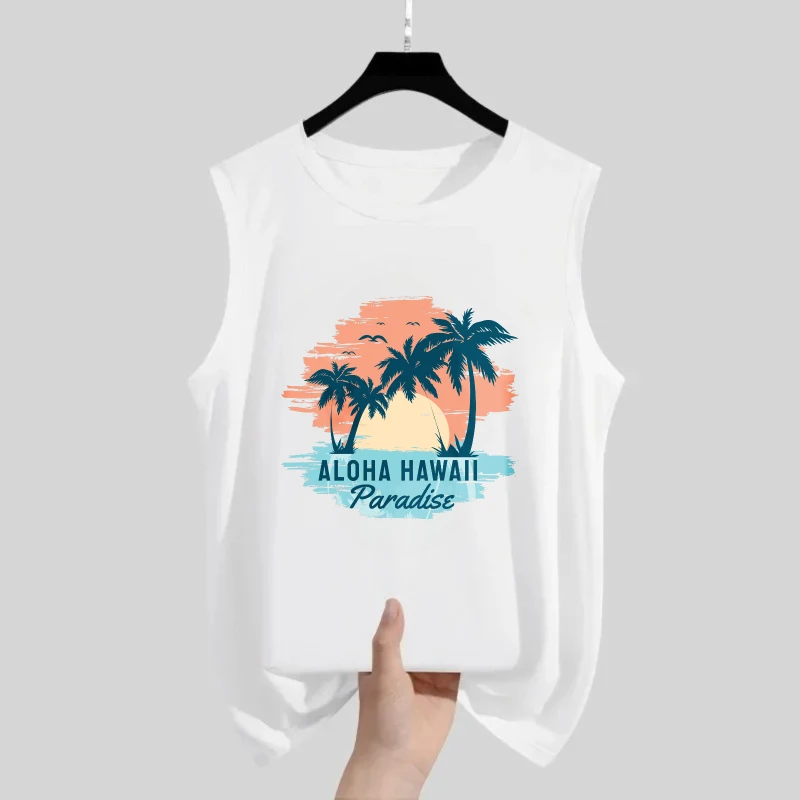 

Мужская майка, лето 2024, быстросохнущий жилет, майки с принтом, графическая эстетичная одежда, топы Y2k, топ для бега, однотонный