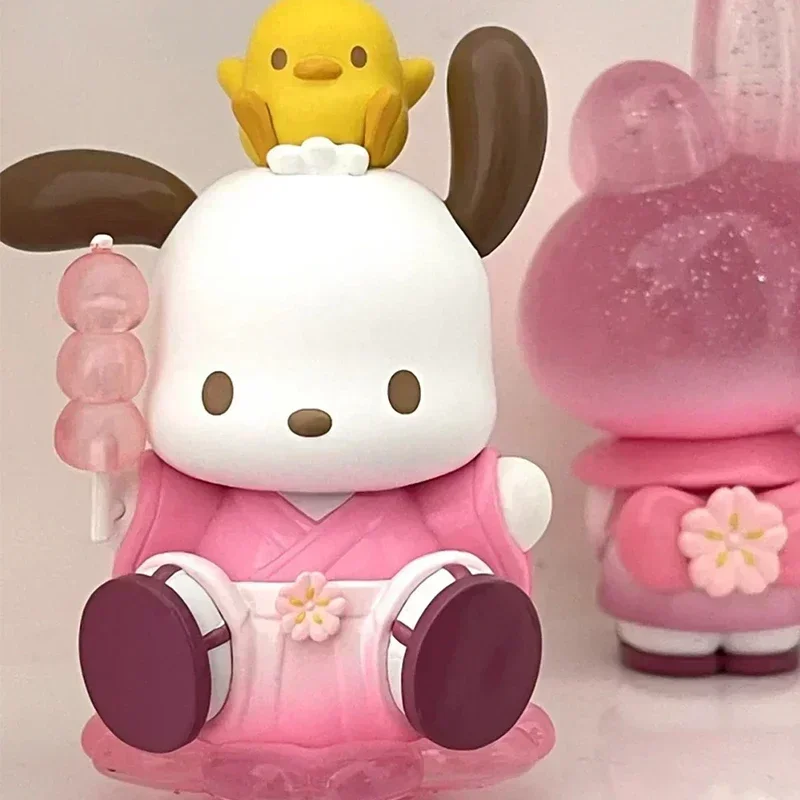 Sanrio Blossom & Wagashi Series Blind Box Toys Cute Kuromi My Melody  Action Anime Figure Model Mystery Box Suprise Gift