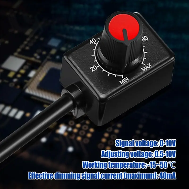 5PCS DC 0/1-10V Knob Low Voltage Passive Dimmer For 0-10V Or 1-10V Dimmable Electronic LED Driver-B51B