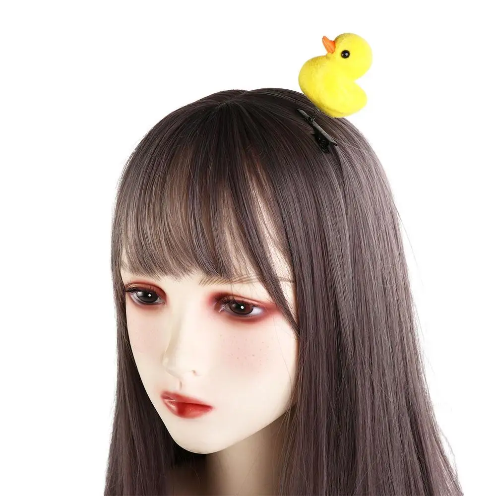 Pince à cheveux en peluche jetable pour animaux de dessin animé, barrettes créatives, chien, canard, lapin, 03/3