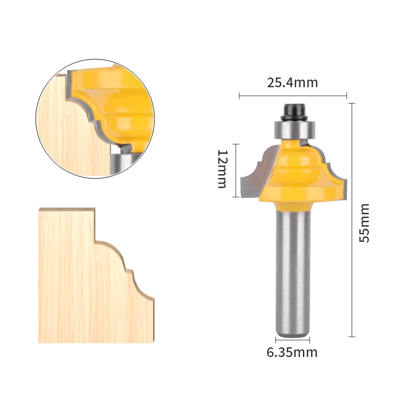 YUSUN 6MM 6.35MM Shank Router Bit Sets Woodworking Milling Cutter For Wood Bit Face Mill Carbide Cutter End Mill