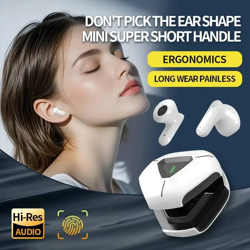 

New TWS Bluetooth Wireless Earphone Ultra-Long Battery Life Noise Reduction Low Latency Gaming In-Ear Earsets For Android IOS