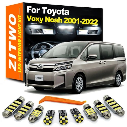 Imagen 1 del producto ZITWO lámpara de Interior para Toyota Voxy Noah Esquire AZR60 AZR65 ZRR70 ZRR75 ZRR80 ZWR80 2001-2021 Kit de luz de lectura de cúpula Interior LED