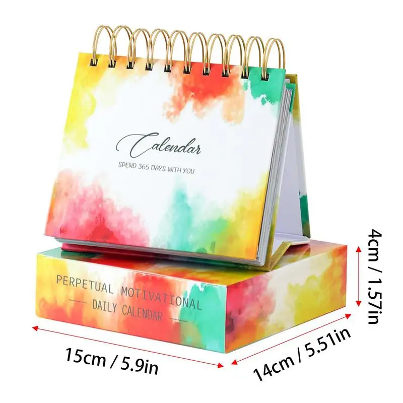 2024 мотивационный настольный календарь, полноцветное ежедневное подтверждение, календарь, юмористический с вдохновляющими цитатами, позитивный креативный