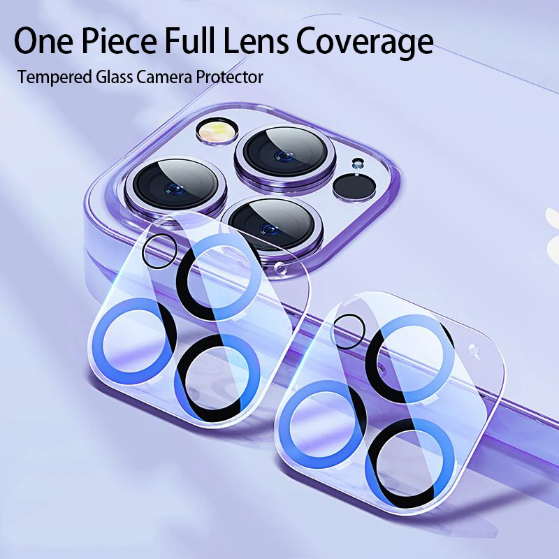 CAFELE Glitter Camera Lens Protector Cover for iPhone 14 13 12 Full Cover HD Transparent Lens Film Protection