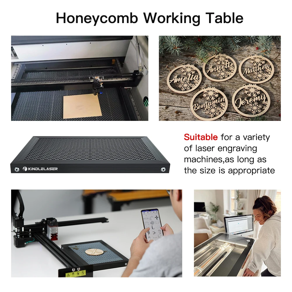 Máquina de grabado láser, herramienta de corte de velocidad rápida, mesa de trabajo de nido de abeja de tallado, 7,5mm para máquina cortadora de Co2, grabador láser