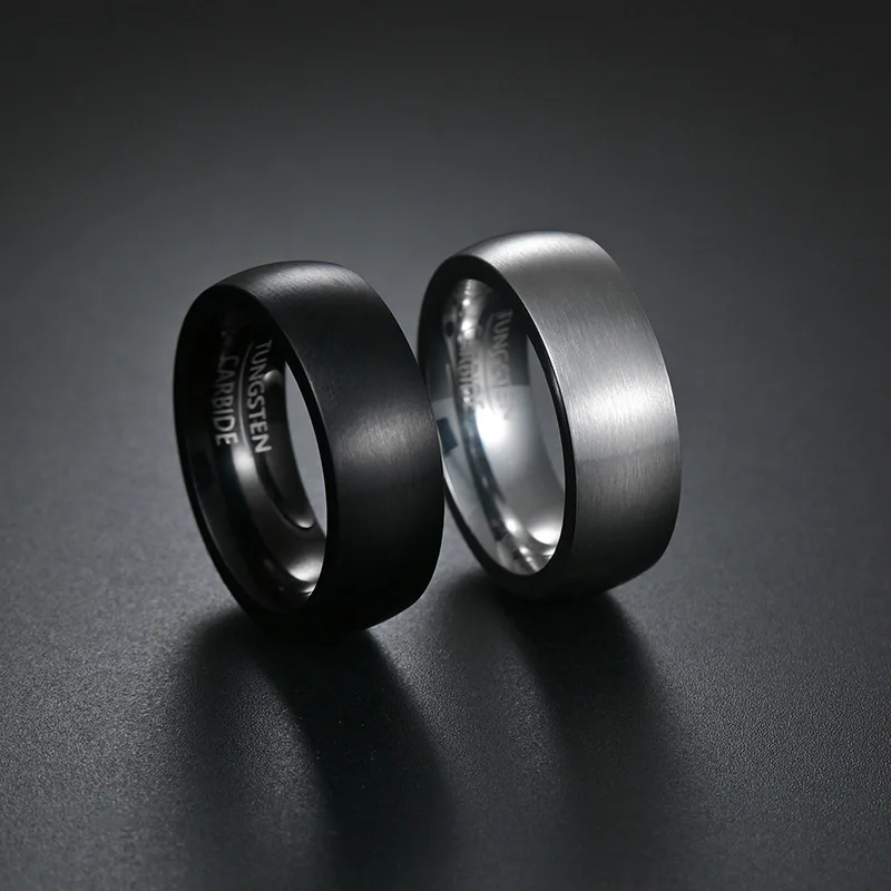 Punk Rock Style Black Color Ring Mens Fashion Chunky Finger Bling Titanium Steel Rings