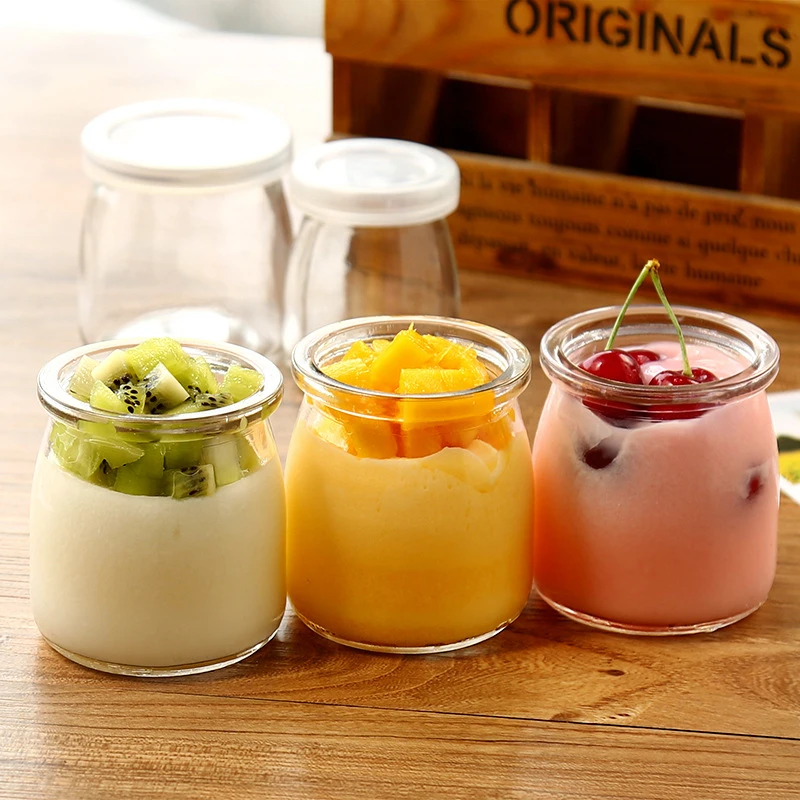 100ML/200ML Wishing Bottle Honey Yogurt Pudding Glass Bottle Mini Cup Bottle Jelly Milk Baking Mold Food Storage Container