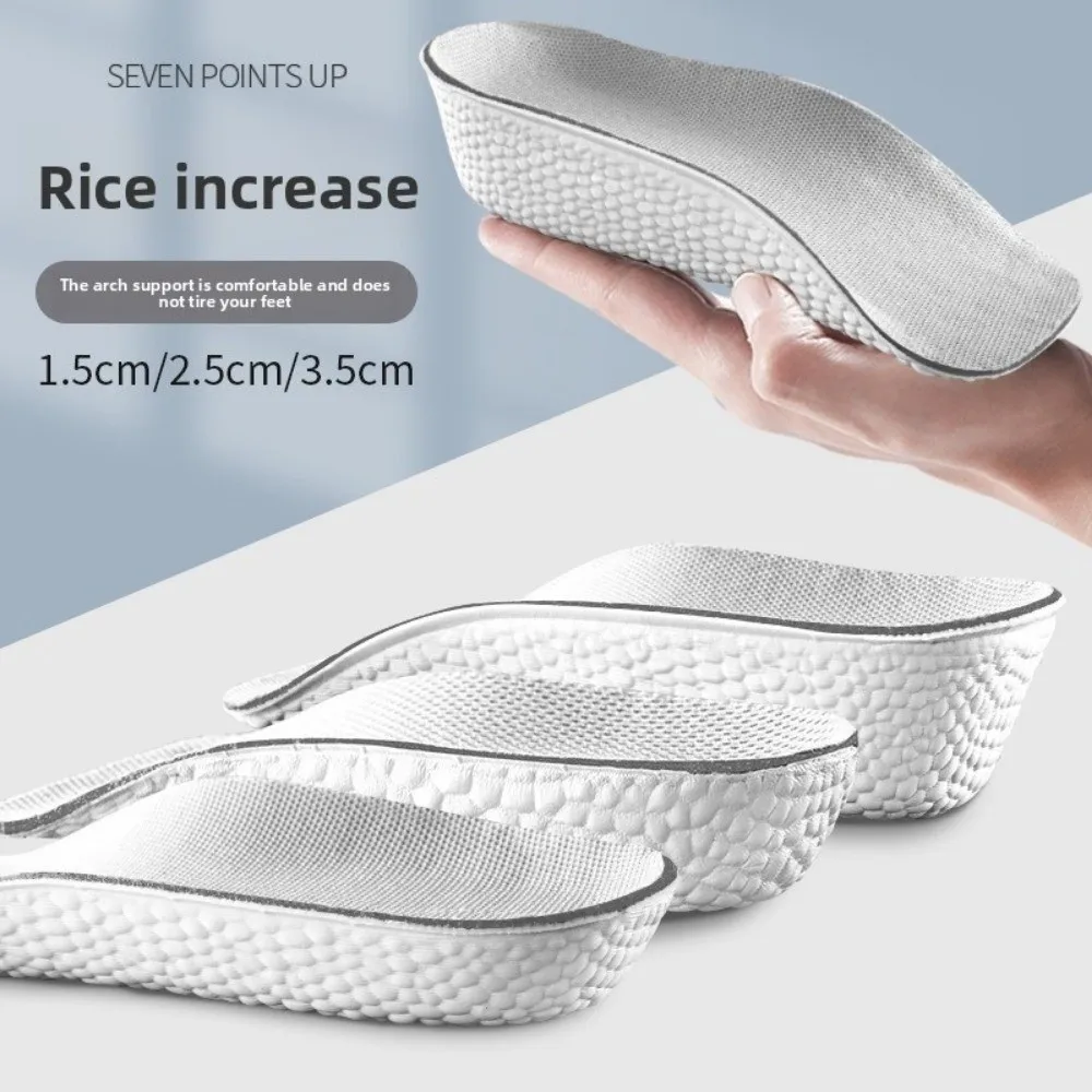 

New EVA Height Increase Insoles Orthopedic Memory Foam Half Pads Breathable 7 Points Lifts Shoe Pads Flat Feet Support