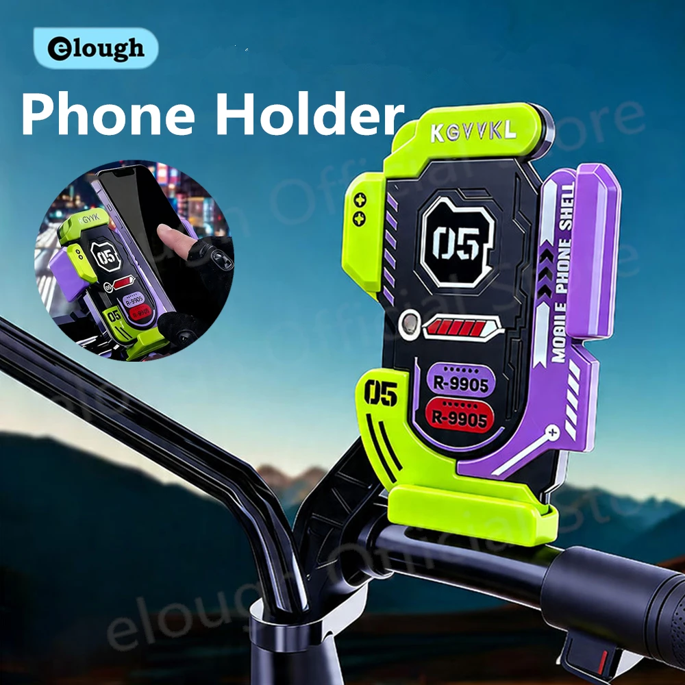 Motorrad-Handyhalterung Fahrrad-Handyhalter Navigation Lenker-Rückspiegel Fahrradhalterung Verstellbare Halterung Rutschfester GPS-Clip