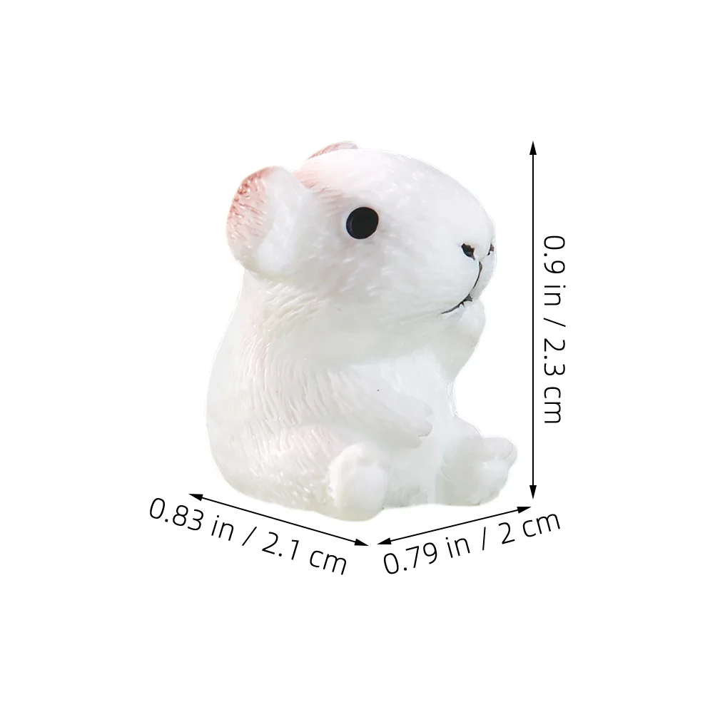 6 stks Micro Landschap Cavia Decoraties Miniatuur Hars Voor Tuin Buiten Bureau Bloempot Landschapsarchitectuur Ornament Stress Relief