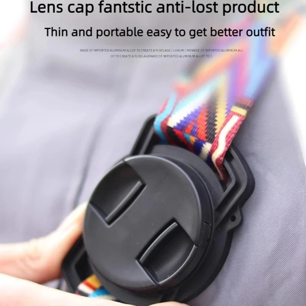 Lens Cap Anti Lost Buckle Holder Clip Universal 40.5/49/52/55/58/62/67/72/77/82mm Camera Lens Cap Keeper for Canon Nikon Sony
