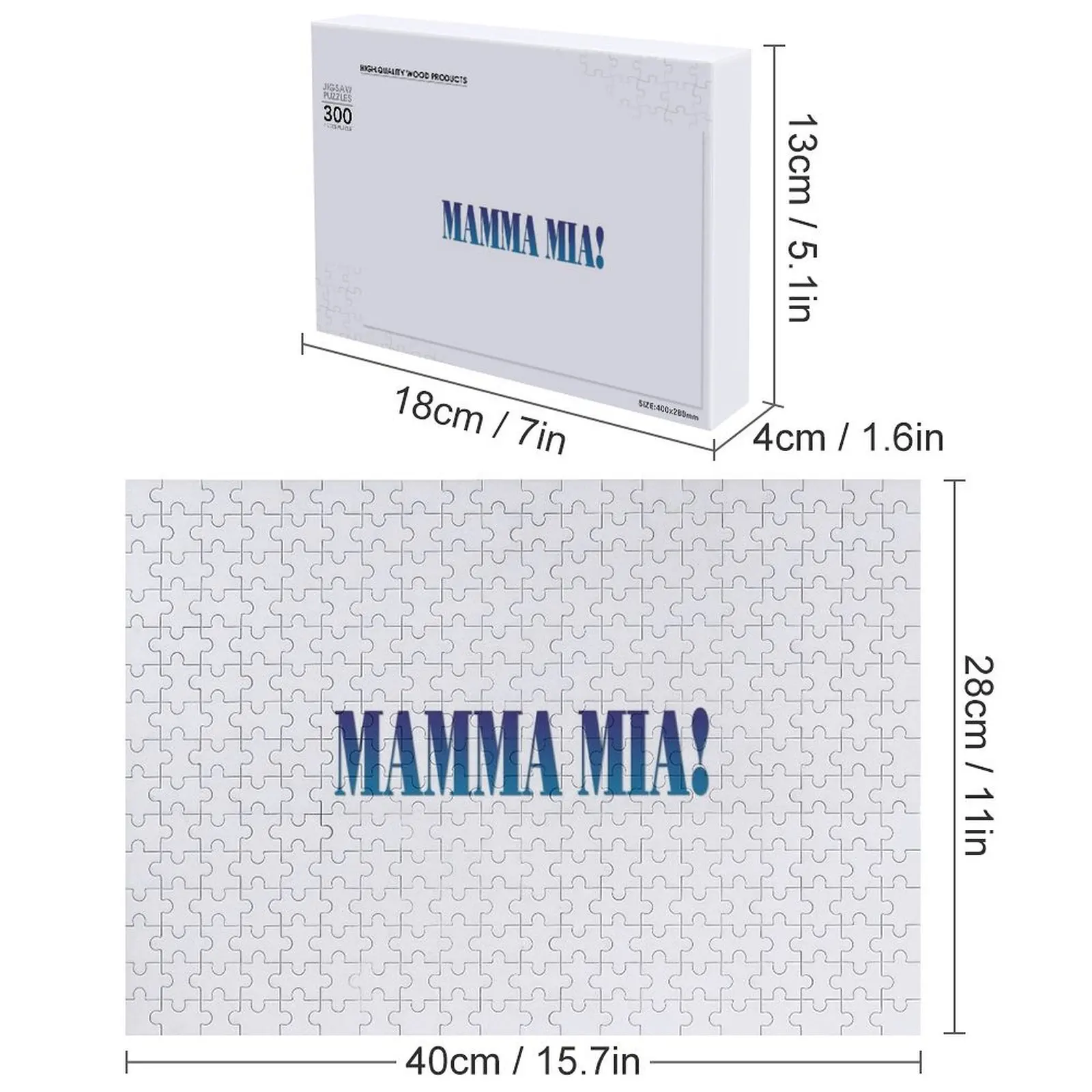 Mamma Mia Puzzle personnalisé pour enfants Puzzle en bois adulte