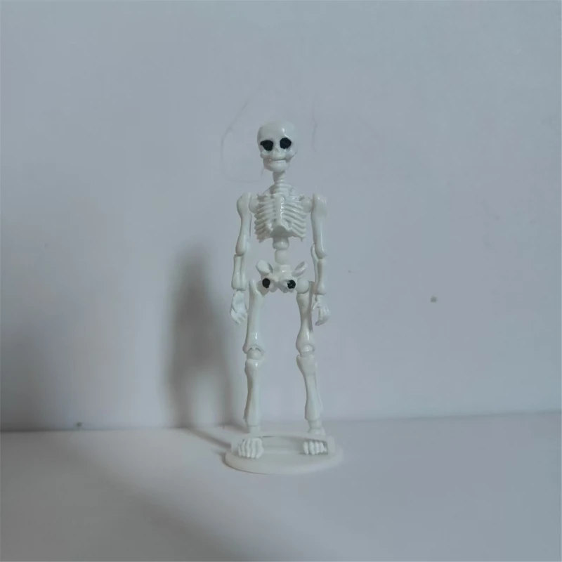 Movable Skeleton Toy, 9cm Fully Body Human Skeleton Model Perfect for Halloween Decoration Suitable for Various Project