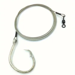 2pcs Circle Hooks Rigs Fishing Hooks Octopus Circle Hooks with Leaders Catfish Hook Rigs Stainless Steel Wire Saltwater