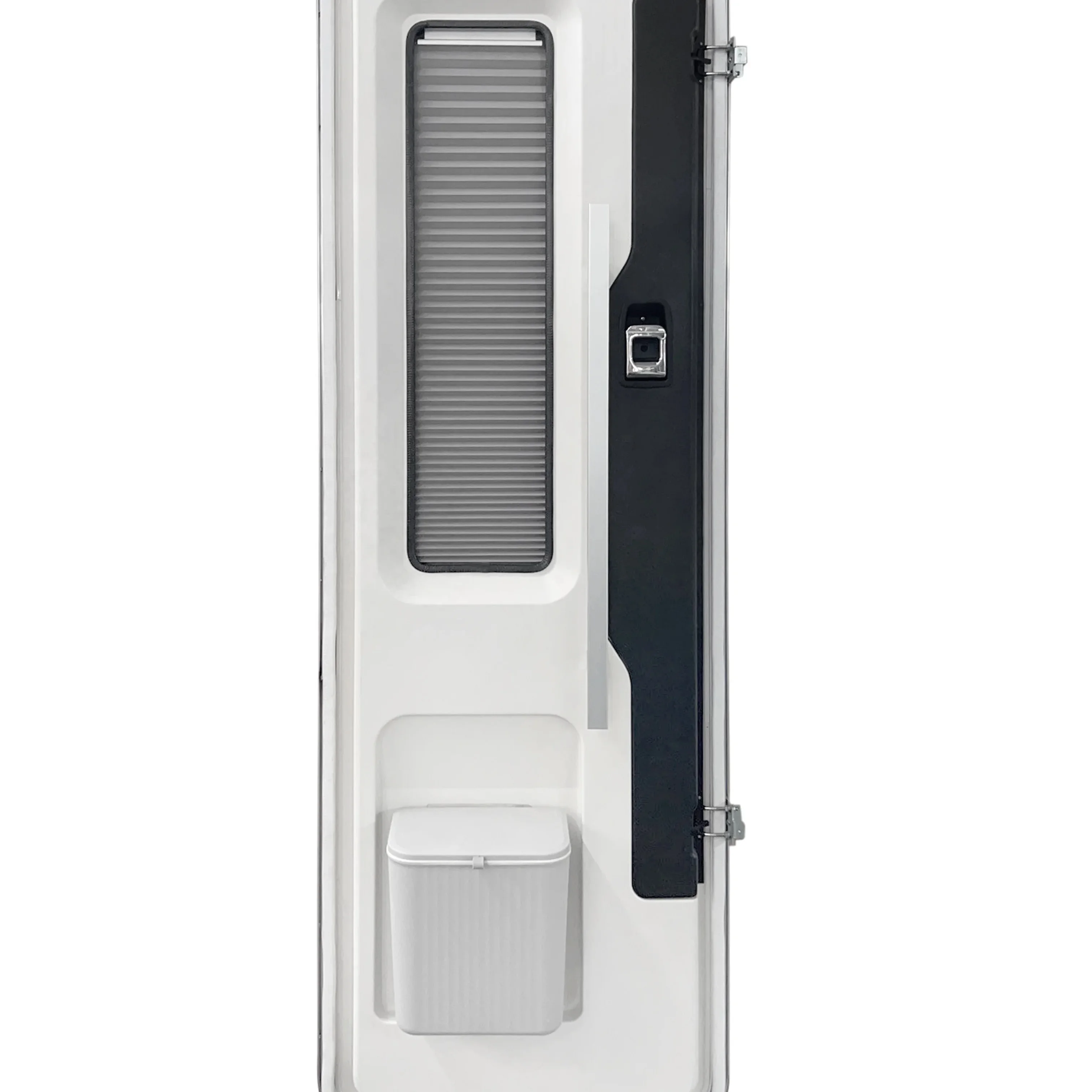 New Designed Aluminum Alloy Caravan RV Door European-style Camping Door White Panel Black Frame 620*1800mm ECE Certified
