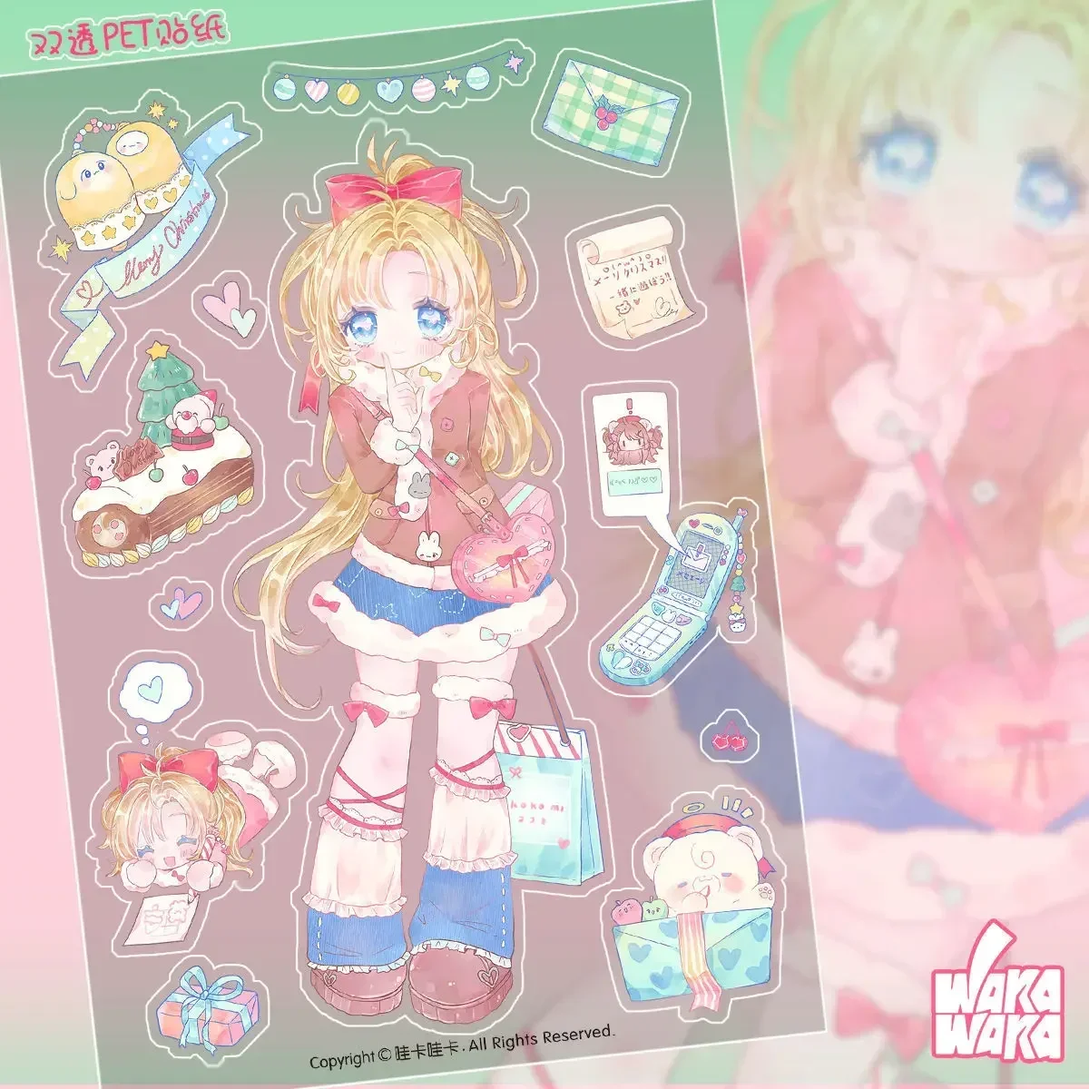 Different Dimension Story Guka Sticker Character Cute Girl Simple Handmade DIY