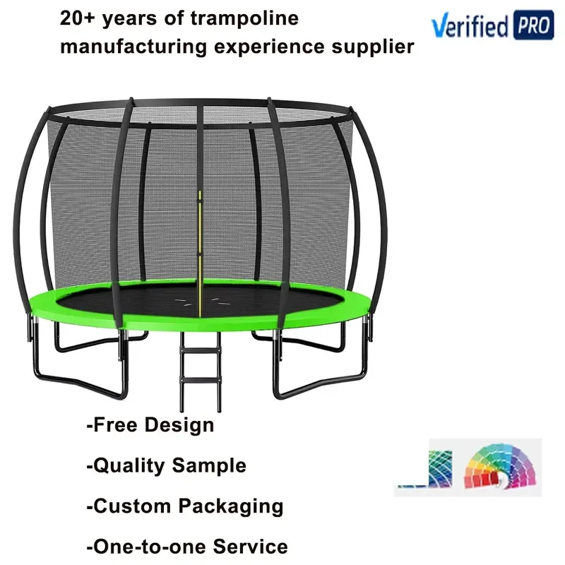 5-16FT PVC Steel Soft Heavy Eco-Friendly Safety Net Outdoor Trampoline for Parks & Home Use Customizable for Kids &