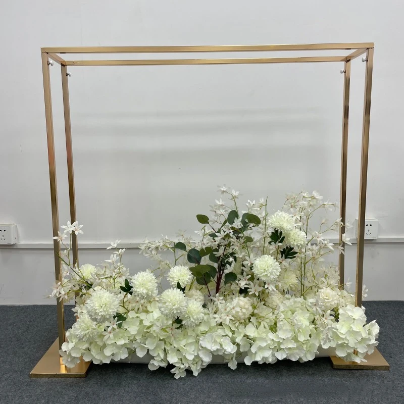 Metal Wedding Arch High Quality Exquisite Gold Panel Stage Decoration Panel Background Aisle Flower Rack For Party Decor