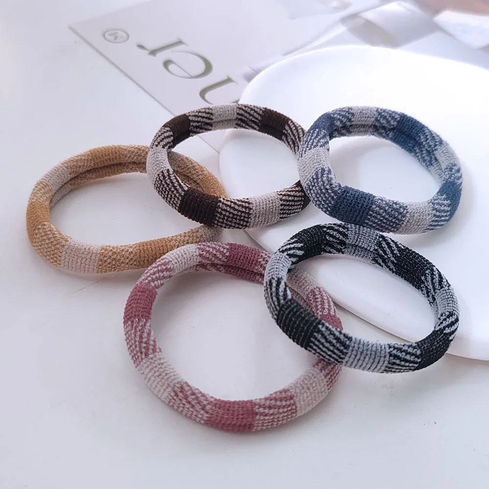 6pc Fashion European and American Strip Elastic Hair Bands Korean Hair Ties Rings Rope for Hair Tool Accessories for Women Girls