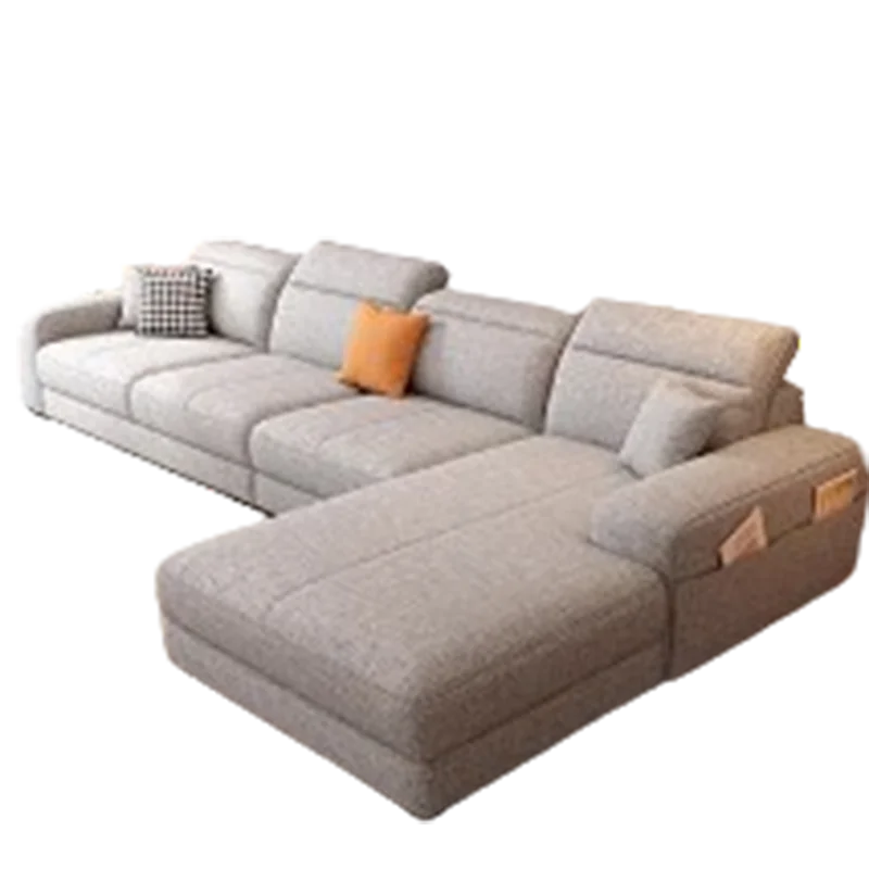 L Shape Modern Minimalistic Sofa Living Room Fabric Italian Chaise Couch Bed Nordic Mini Divani Da Soggiorno Furniture Home