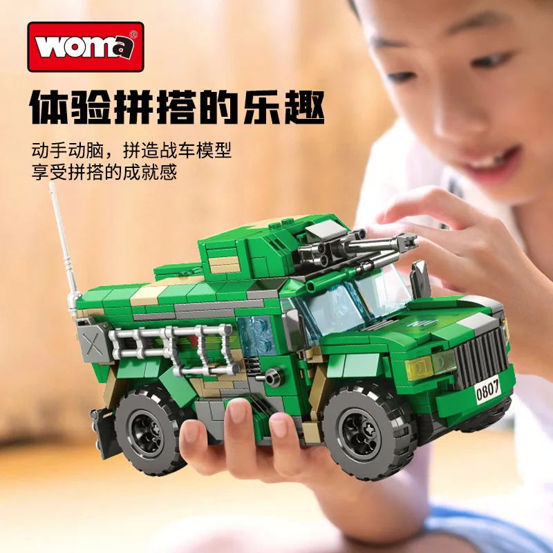 Typhoon VDV Armored Vehicle Model Blocks, Modern Military Car MOC C0807 Building Bricks High Tech DIY Toy Kit Gift for Boys Kids