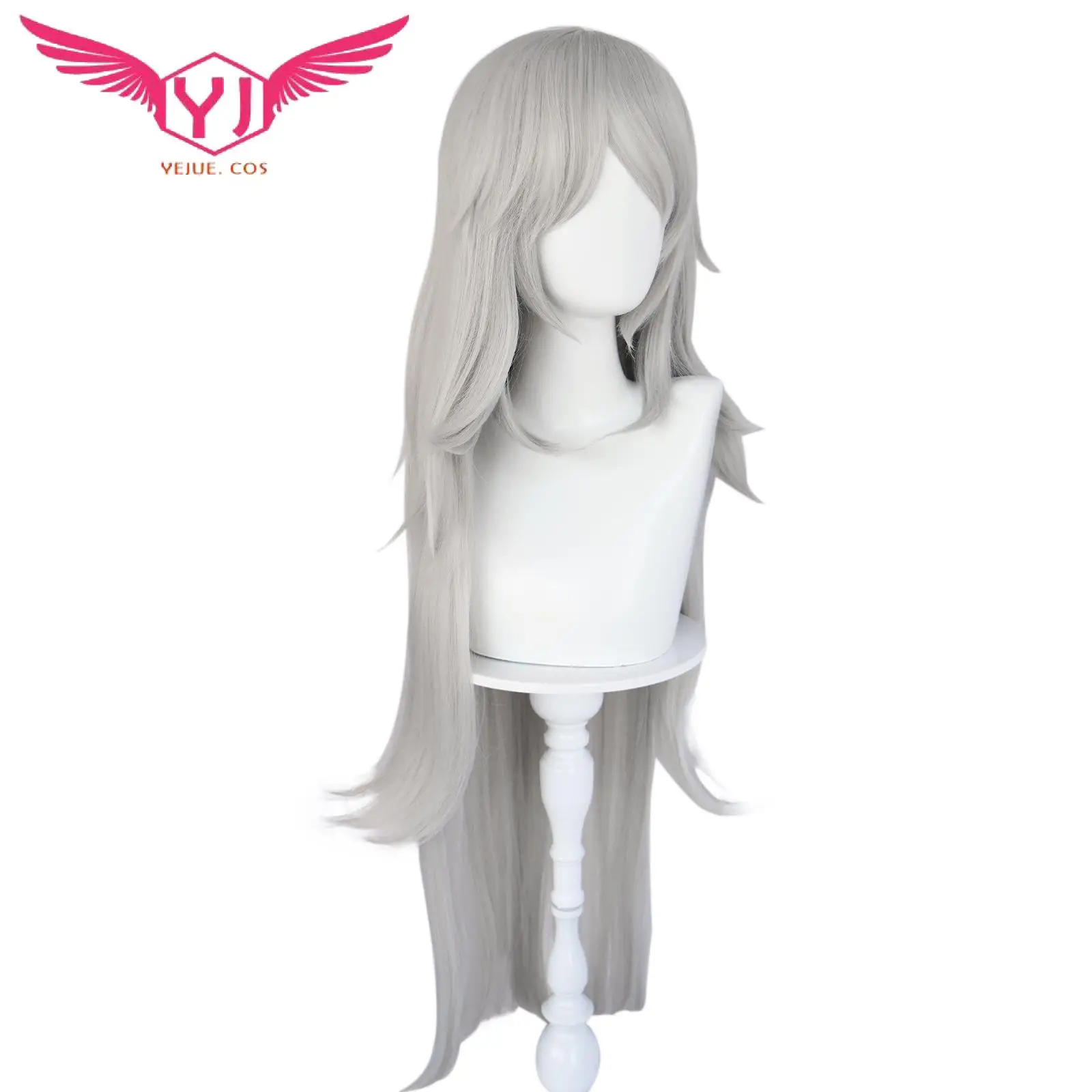 Anime Emily Hazbin Cosplay Wig Long Heat Resistant Synthetic Scalp Hair Costume Prop for Women Men Halloween Party Stage Wigs