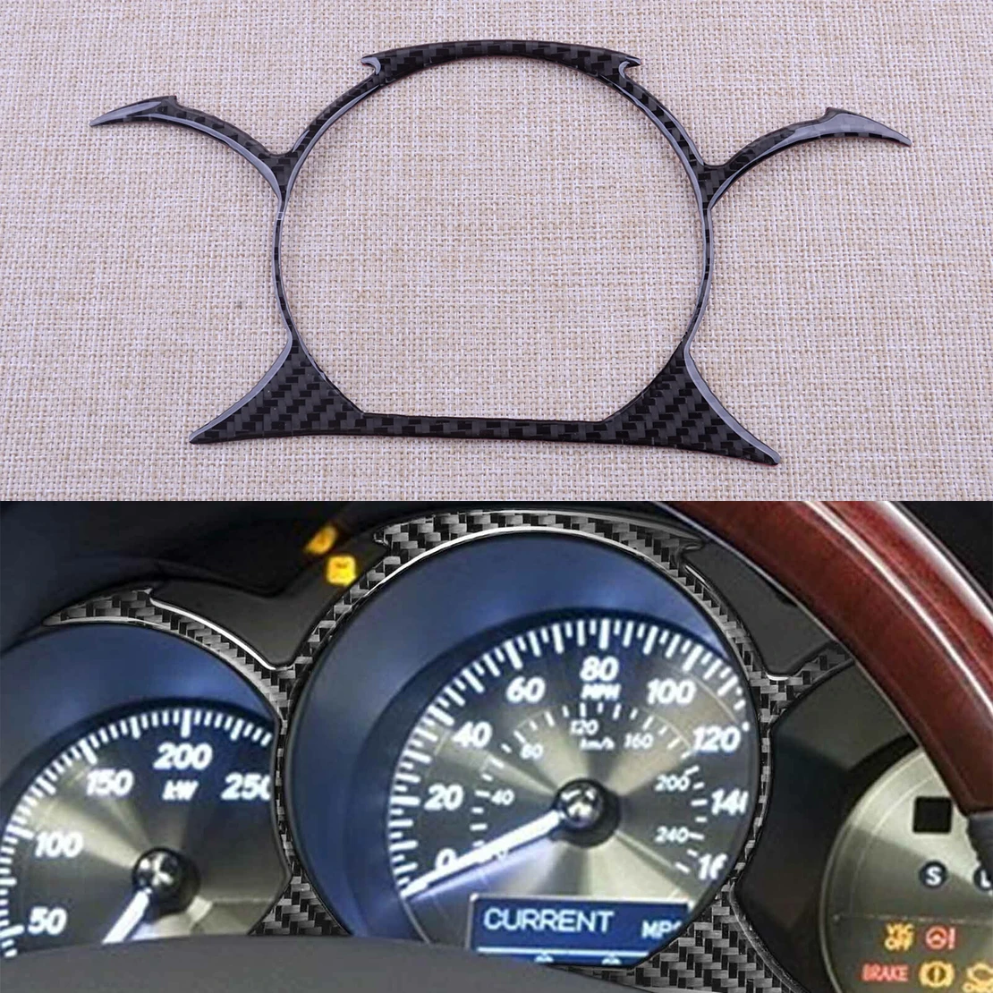 Inner Front Speedometer Cover Trim Sticker Frame Car Fit For Lexus GS300 GS350 GS430 GS450h GS460 2006 2007 2008 2009-2011 New