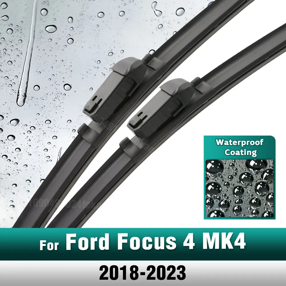 Silicone & rubber  Front Wiper Blades Set For Ford Focus 4 MK4 2018 - 2023 Windshield Windscreen Window Brush 26''+20''