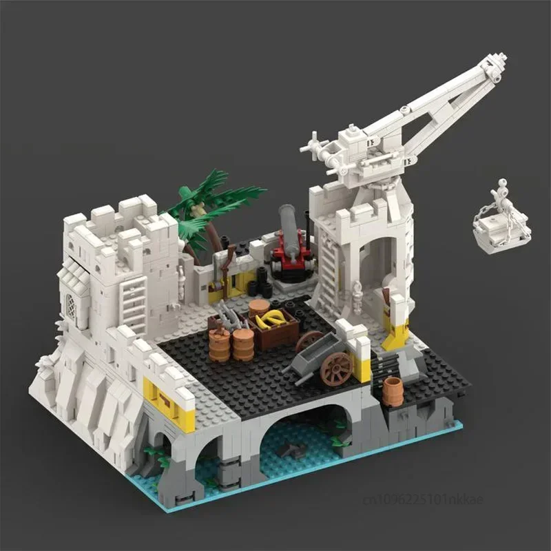 ชุดเสริม MOC สำหรับป้อมเอลโดราโด 10320 ถ้ำกลาง ท่าเรือ หอคอย ทางเข้าถ้ำ ห้องเก็บอาวุธ กำแพง ตัวต่อแบบโมดูลาร์ ของเล่น