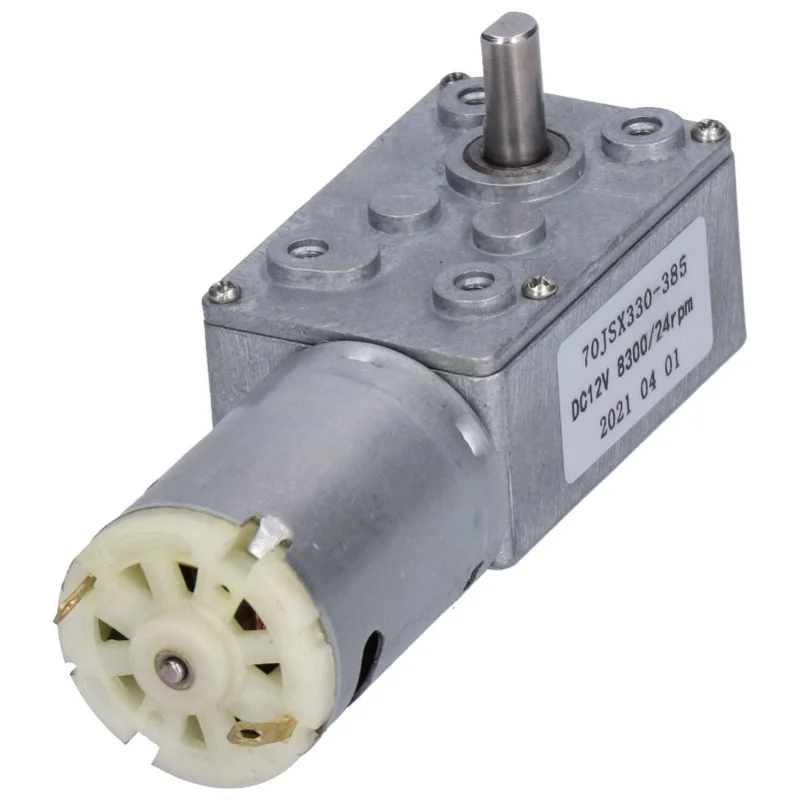 DC12V 24RPM Turbo Worm Geared Motor Speed Reduction Electric Motor For Window Door Opener Mini Winch